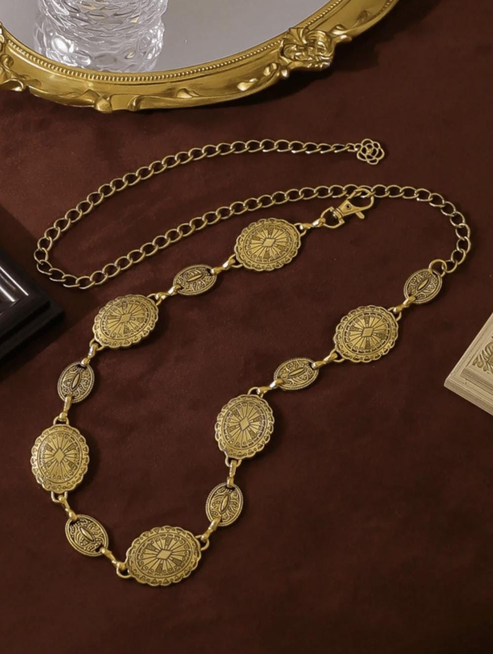 La Boheme Gold Coin Chain Festival Boho Hip Belt Gold Coin Tassel Waist Chain: Boho Belly Dance Hip Belt - Etsy main image 3