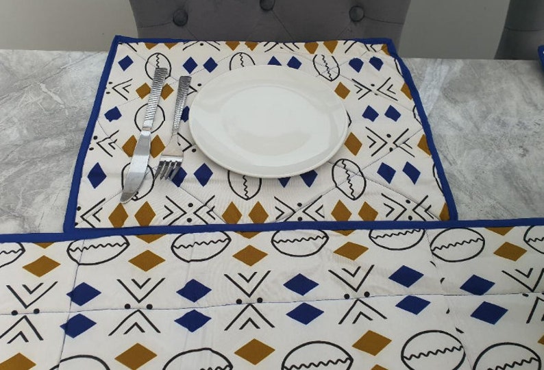 Reversible Quilted Ankara Table Runner
