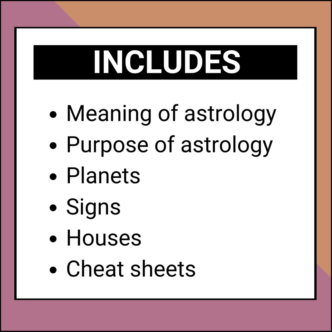Learn Astrology, Astrology Guide, Basics of Astrology, Cheat Sheet ...