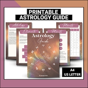 Learn Astrology, Astrology Guide, Basics of Astrology, Cheat Sheet, Astrology Printable,  Instant Download