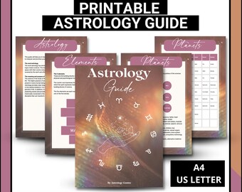 Leer astrologie, astrologiegids, basisprincipes van astrologie, spiekbriefje, afdrukbare astrologie, direct downloaden