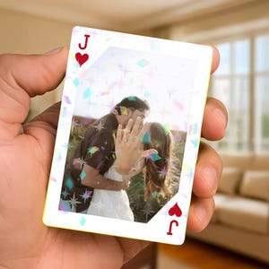 Custom Photo Cards, Personalized Photo Album Alternative, Family Party Favors, Christmas Poker Game Acrylic Cards, Unique Photo Gift