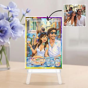 Benutzerdefinierte Paar Acryl Spielkarte, benutzerdefinierte Sammelkarte, benutzerdefinierte Illustrationskarte, Anime-Karte, Geschenk für Freund und Freundin