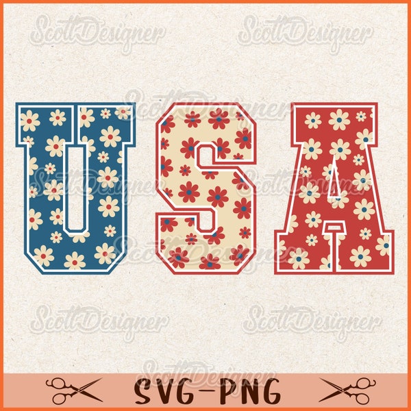 USA SVG, 4th Of July Svg, Patriotic Svg, 4th Of July Svg, Retro American, Varsity Style, Patriotic Flag Svg, Digital Download