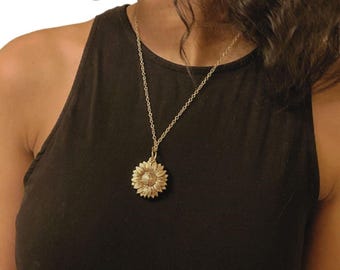 Sunflower Necklace – Stainless Steel Gift for Her, Faith Jewelry