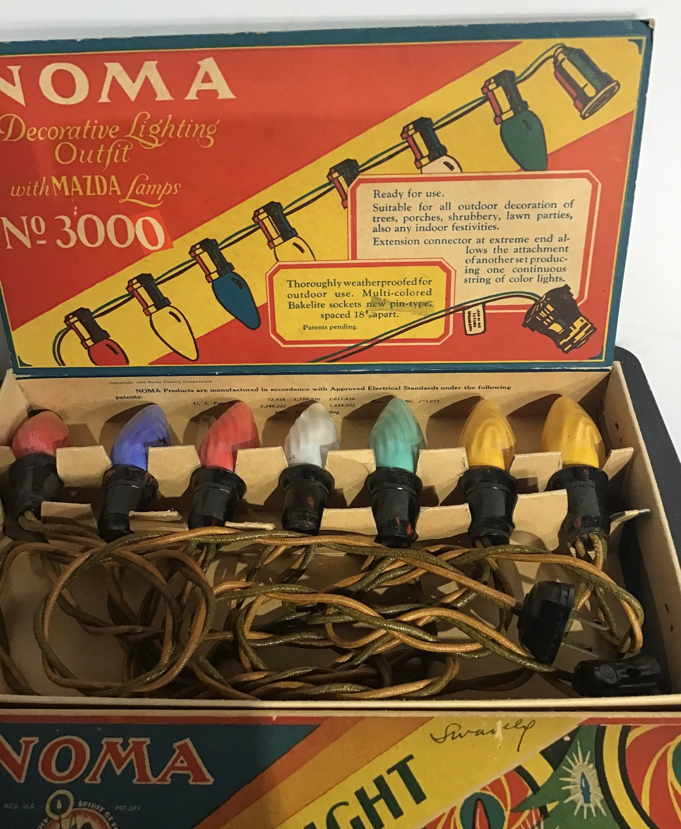 Vintage Noma Christmas Lights Set work Etsy