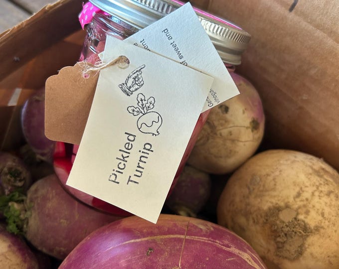 Homemade Pickled Turnip (1 Pint)