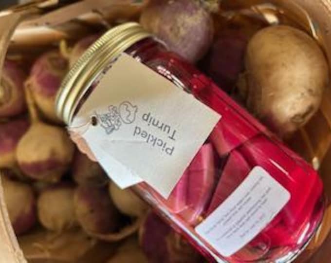 Homemade Pickled Turnip (1 Quart)