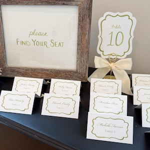 Green Watercolor Table Numbers | Antique Die Cut Print image 6