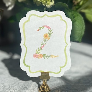 Aquarell Blumen Tisch Zahlen