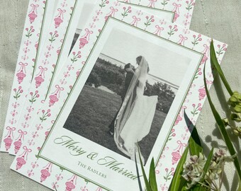 Pink & Green Holiday Cards