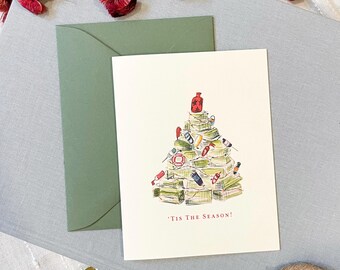 Lobster Pot Christmas Tree Cards | Blank inside | 5 Pack