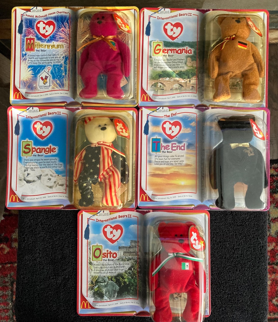 Mcdonald's Ty Beanie Babies: Teenie Beanie Babies 2000. Lot of 5