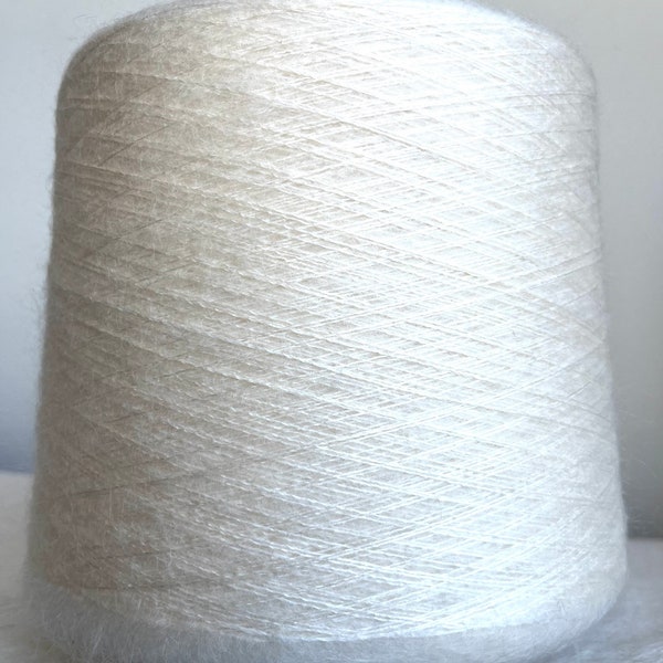 Super soft Silk Mohair 40/60 luxury Japanese yarn on cone, machine / hand knitting, weaving, lace weight designer yarn, ecru, off-white