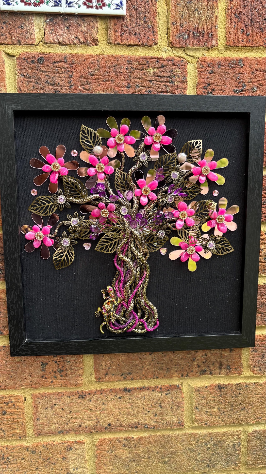 framed-jewelry-art-blossom-tree-wall-decor-handmade-upcycled-costume