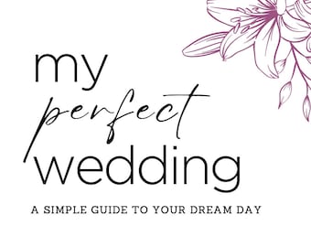 Wedding Planner | Printable | Wedding Checklist | Simple Wedding Guide | 13 Pages