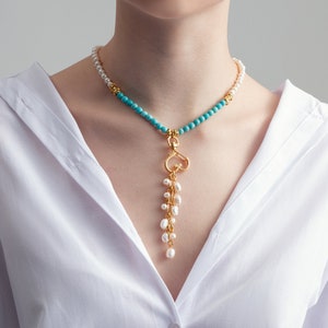 Turquoise Pearl Necklace