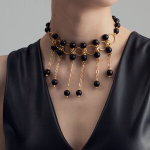 black choker necklace image 3