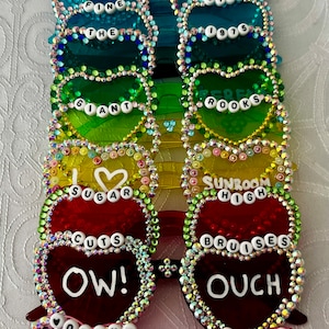 Custom bedazzled sunglasses!! artist or name or initial!!