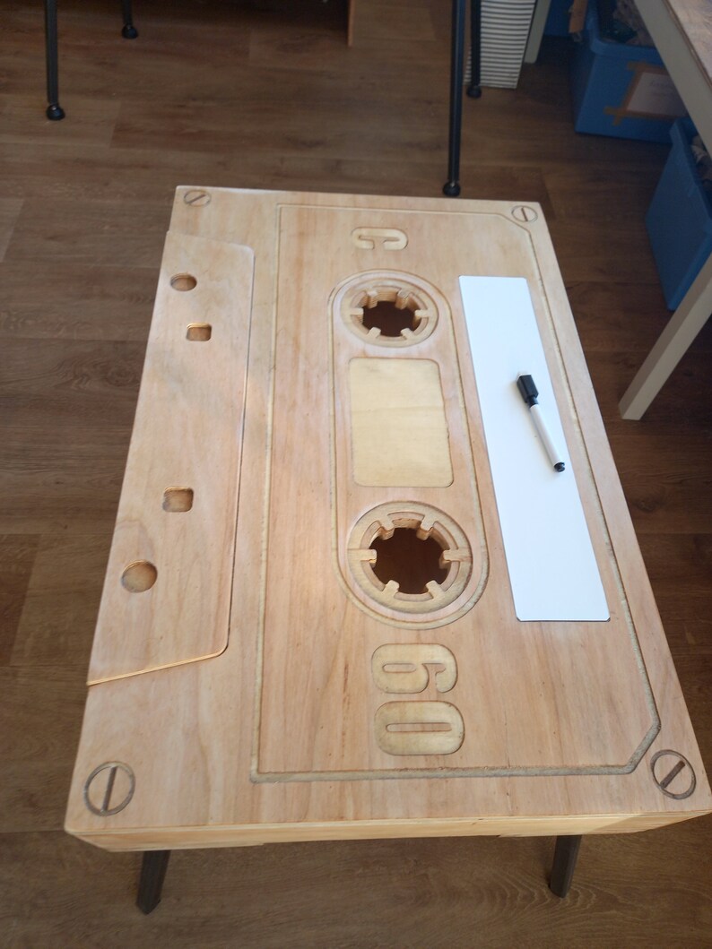 C60 Cassette Tape Coffee Table With Whiteboard Surface Etsy