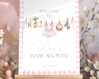 Locally grown baby shower Welcome sign Baby sprinkle welcome sign Its a girl welcome banner Home grown sign Farmers market decor TBS26