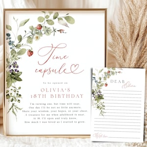 Berry first time capsule Berry sweet one Time capsule Birthday keepsake Berry first birthday Memory box Time capsule Strawberry girl TBD01