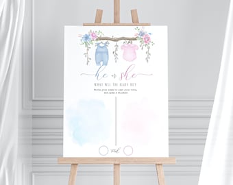 Gender reveal games Guess the gender game Gender reveal ideas Boy or Girl Team boy Team girl Boho Gender Reveal He or she Cast ur vote GR04