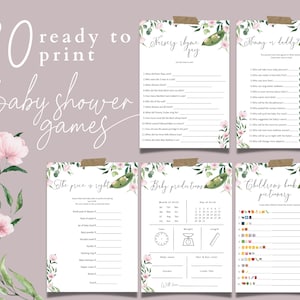 Twin girls BABY SHOWER GAMES & activities bundle | Baby shower bingo, Guess the arrival, Books for baby, Mommy or daddy? Party Sign, BBS21