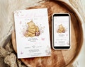 Winnie the pooh baby shower invitations Digital Invitation Printable Pink Winnie the Pooh baby shower invite Pooh bear Baby shower BBS44 product logo