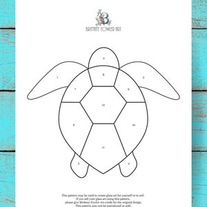 Turtle Glass Pattern, Stain Glass Patterns, Stained Glass Hobby, Modern ...