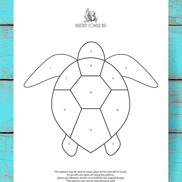 Turtle Glass Pattern, Stain Glass Patterns, Stained Glass Hobby, Modern ...