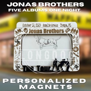 Jonas Brothers Five Albums One Night Tour Personalized Magnet Picture Frame