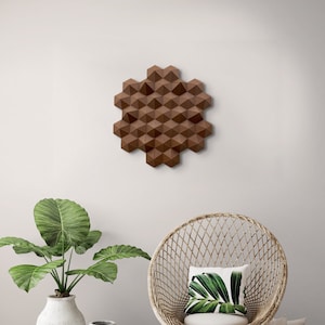 Brown honeycomb | 3d Wall Sculpture