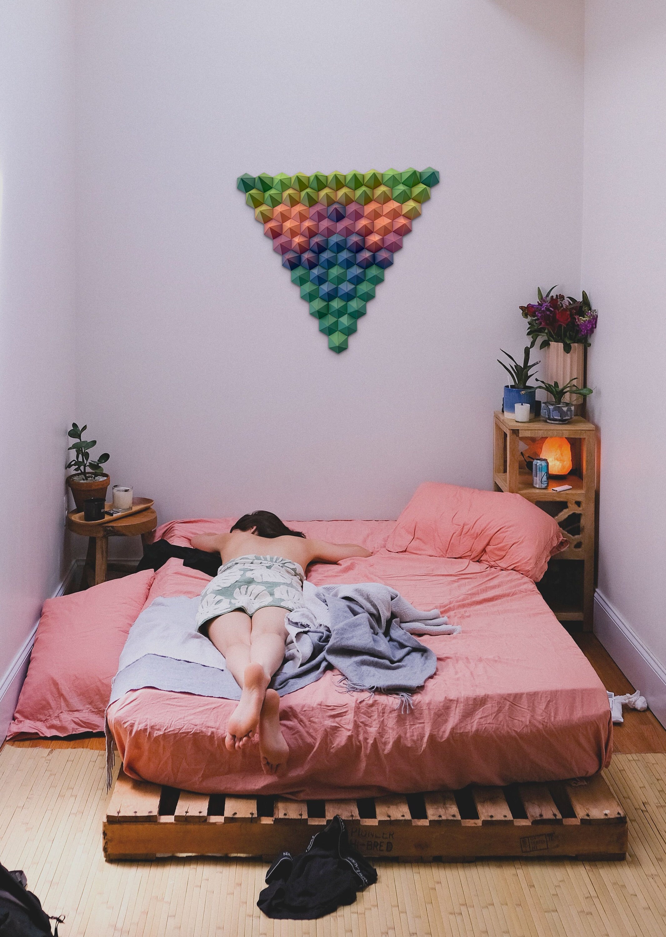 Multicolor Wall Decor Rainbow 3D Printed Wall Decor Modern Art Unique