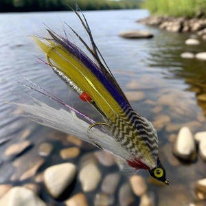 Mosca de pesca Streamer, Hairwing, Magog Smelt, Tandem, tamanho 4