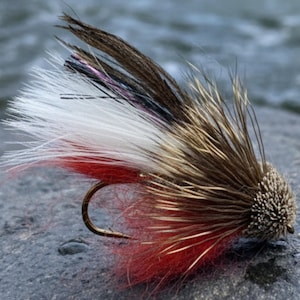 Mosca Streamer Fishing, Dale's Marabou Muddler, Branca