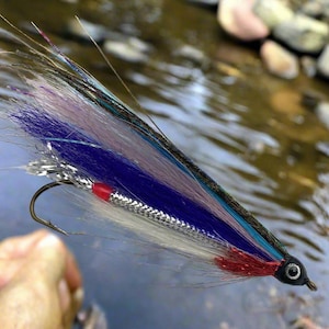 Streamer Fishing Fly, Hairwing, Rainbow Smelt , Single Hook , Sizes 2-4