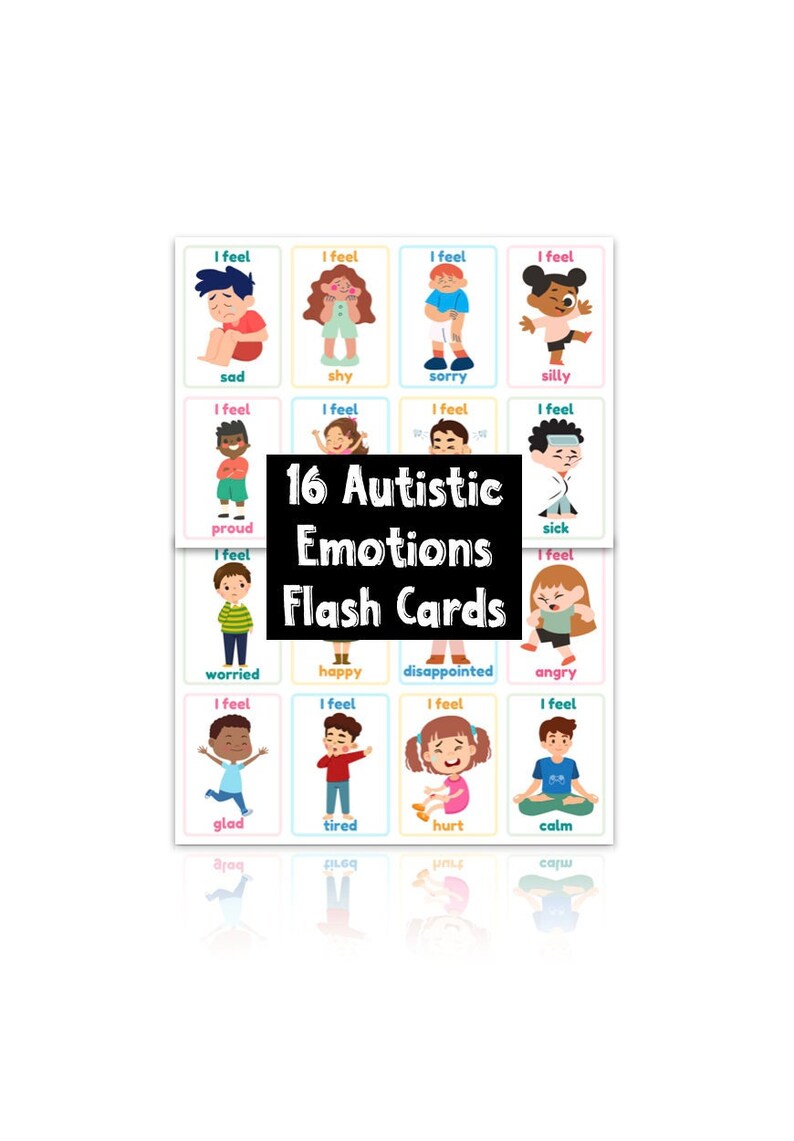Autism Feelings Flash Cards Early Learning Communicate Your - Etsy