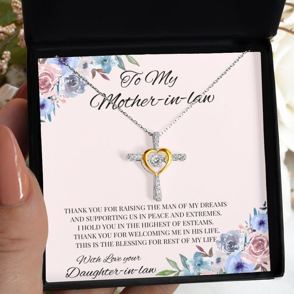To My Mother In Law Necklace  From Daughter In Law Birthday Anniversary gift Gift From Bride Christmas Mothers Day Message Card Jewelry