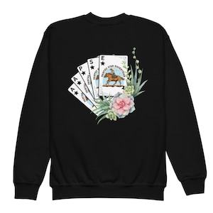 Sweat-shirt à col rond PSE Poker Cards pour enfant