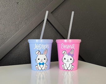 Personalized Easter Kids Cup, Bunny Design, Easter Basket Filler