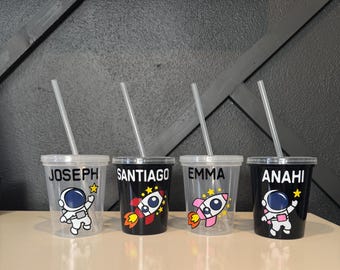 Personalized Kids Outer Space Party Cups