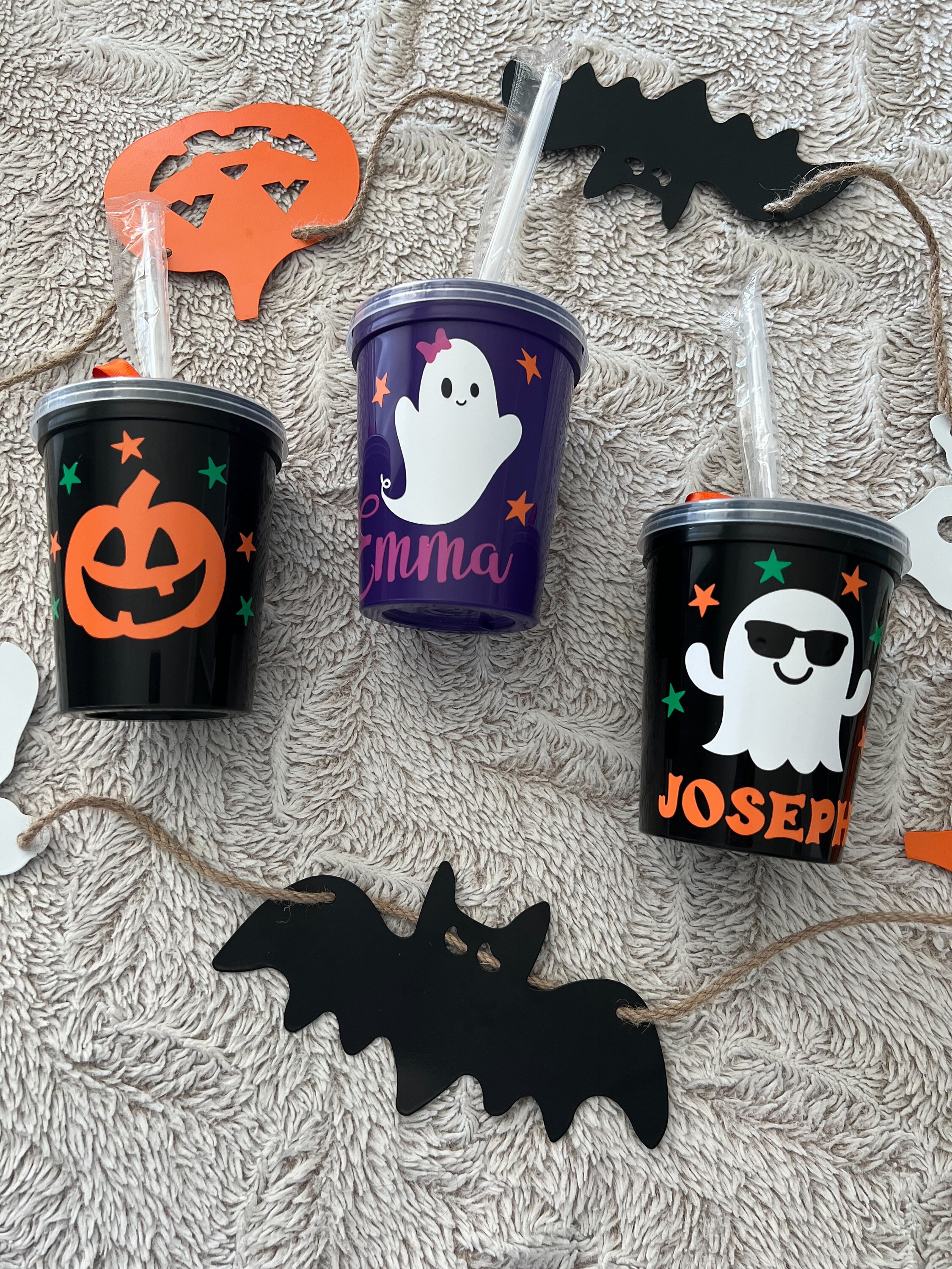 5 Packs Halloween Color Changing Cups with Lids and Straws - Halloween  Decorations Indoor Home, 24oz/710ml Plastic Tumblers Bulk, Reusable Cups  with Dark Castle, Pumpkin Warrior, Flying Witch, Black Cat, Trick or