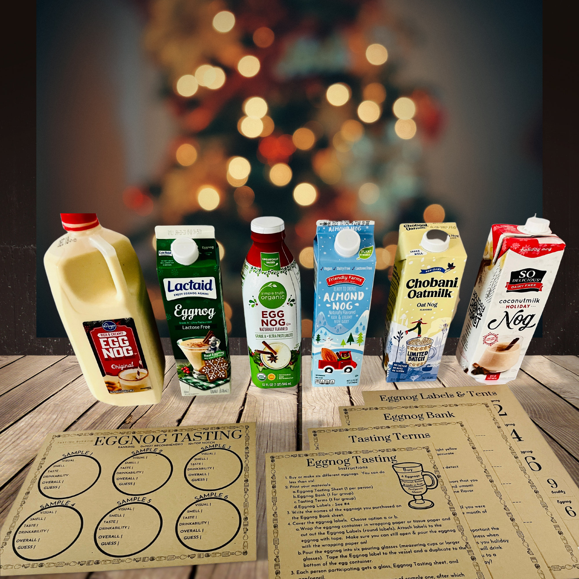 Blind Eggnog Tasting Party, Christmas Party Game, Holiday Thoughtful