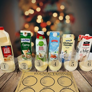 Blind Eggnog Tasting Party, Christmas Party Game, Holiday Thoughtful