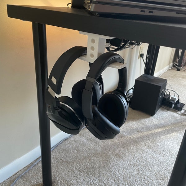 3d Printed Under Desk Headphone Mount Etsy