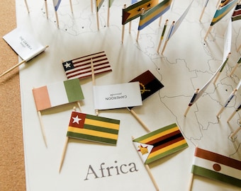 AFRICA Illustrated Continent Flag activity | DOWNLOAD | AFRICA countries| Africa Flags