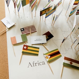AFRIKA Illustrierte Kontinent Flagge Aktivität | DOWNLOAD | AFRIKA Länder| Afrika Flaggen