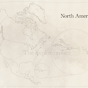 North America Continent Countries and Capitals PRINTABLE |north America ...