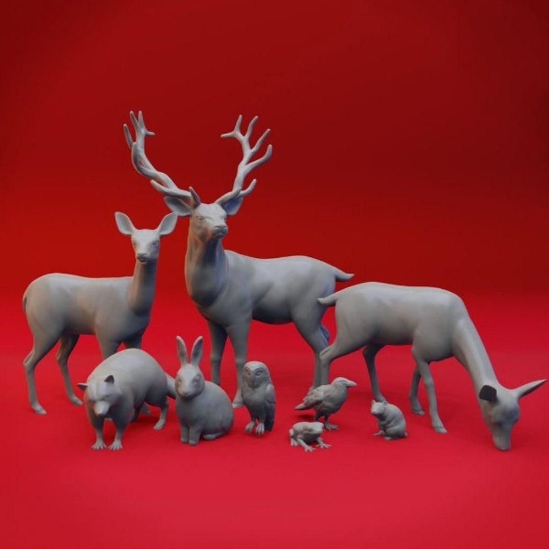 Modelo de conjunto de animales 3d Modelo 3d STL para Etsy España